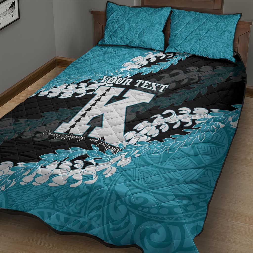 Personalized Kapolei Hawaii High School Quilt Bed Set Puakenikeni Lei Hawaiian Pattern - Polynesian Pride