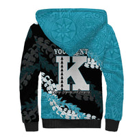 Personalized Kapolei Hawaii High School Sherpa Hoodie Puakenikeni Lei Hawaiian Pattern LT14 - Polynesian Pride