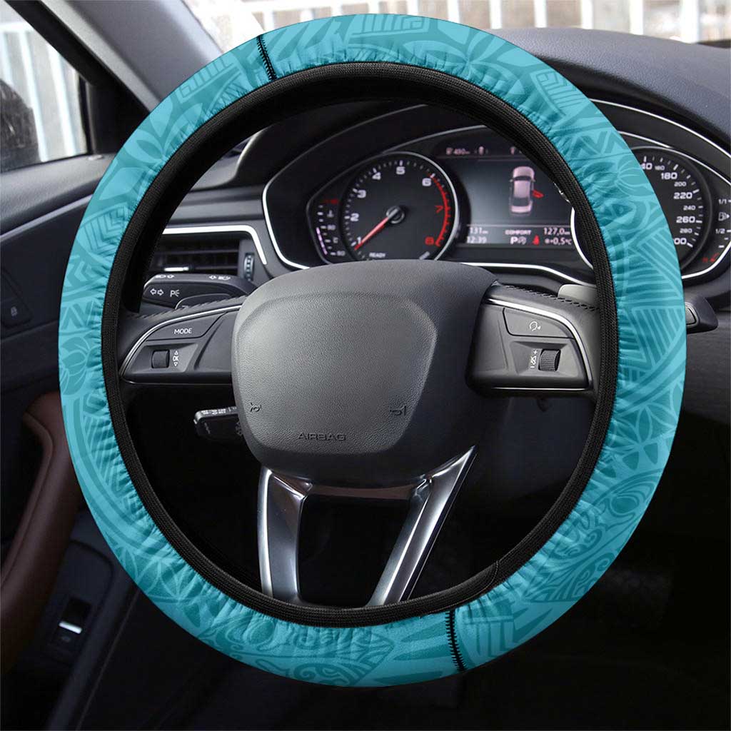 Kapolei Hawaii High School Steering Wheel Cover Puakenikeni Lei Hawaiian Pattern LT14 - Polynesian Pride