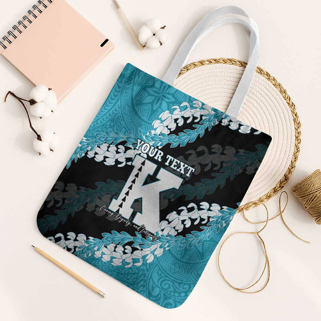 Personalized Kapolei Hawaii High School Tote Bag Puakenikeni Lei Hawaiian Pattern - Polynesian Pride