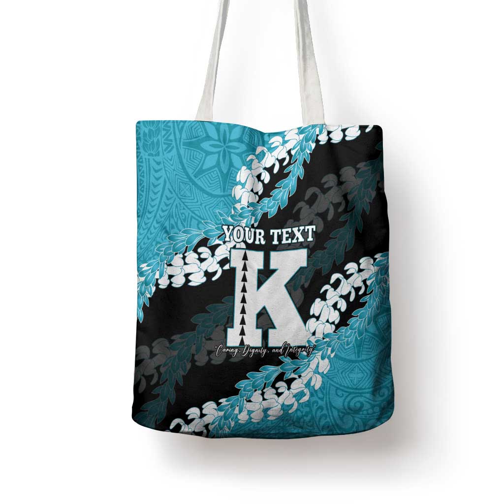 Personalized Kapolei Hawaii High School Tote Bag Puakenikeni Lei Hawaiian Pattern - Polynesian Pride