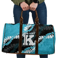 Personalized Kapolei Hawaii High School Travel Bag Puakenikeni Lei Hawaiian Pattern LT14 Teal - Polynesian Pride