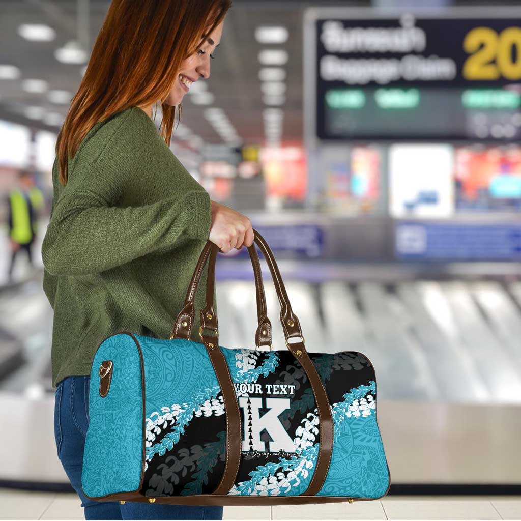 Personalized Kapolei Hawaii High School Travel Bag Puakenikeni Lei Hawaiian Pattern LT14 - Polynesian Pride