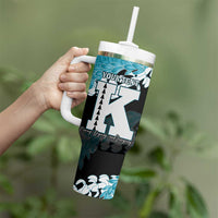 Personalized Kapolei Hawaii High School Tumbler With Handle Puakenikeni Lei Hawaiian Pattern LT14 - Polynesian Pride