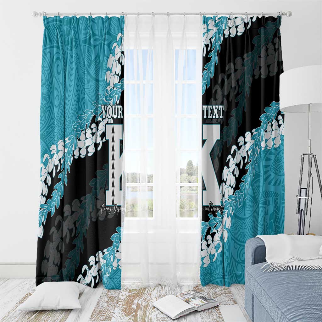 Personalized Kapolei Hawaii High School Window Curtain Puakenikeni Lei Hawaiian Pattern LT14 - Polynesian Pride