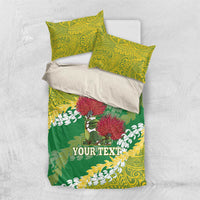 Personalized Leilehua Hawaii High School Bedding Set Puakenikeni Lei Hawaiian Pattern - Polynesian Pride