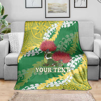 Personalized Leilehua Hawaii High School Blanket Puakenikeni Lei Hawaiian Pattern - Polynesian Pride