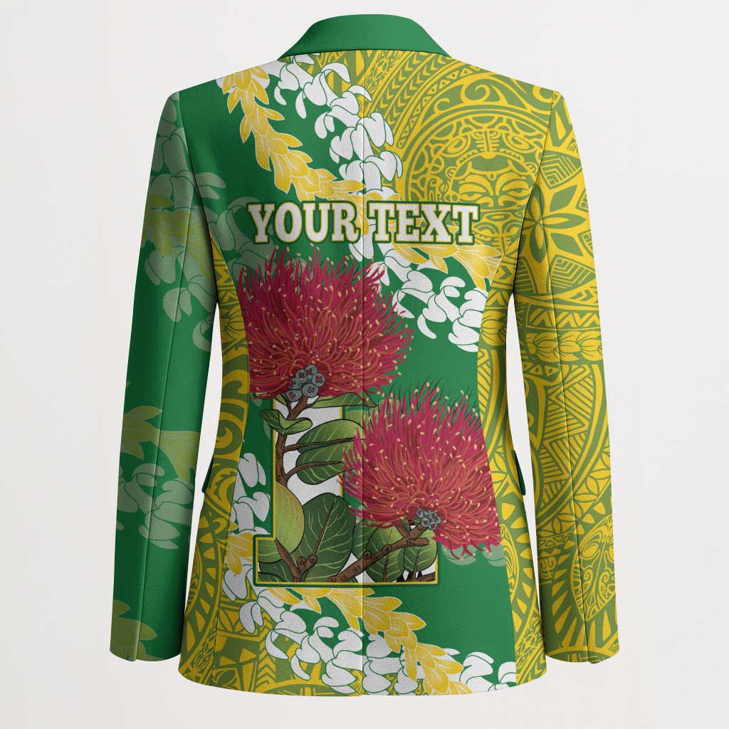 Personalized Leilehua Hawaii High School Blazer Puakenikeni Lei Hawaiian Pattern LT14 - Polynesian Pride