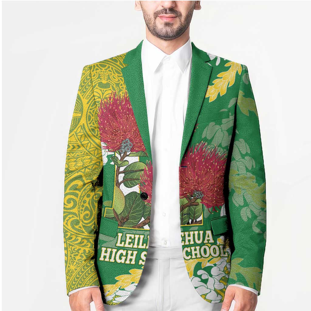 Personalized Leilehua Hawaii High School Blazer Puakenikeni Lei Hawaiian Pattern LT14 - Polynesian Pride
