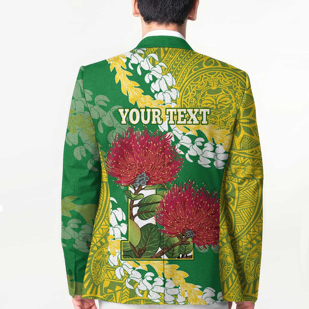 Personalized Leilehua Hawaii High School Blazer Puakenikeni Lei Hawaiian Pattern LT14 - Polynesian Pride