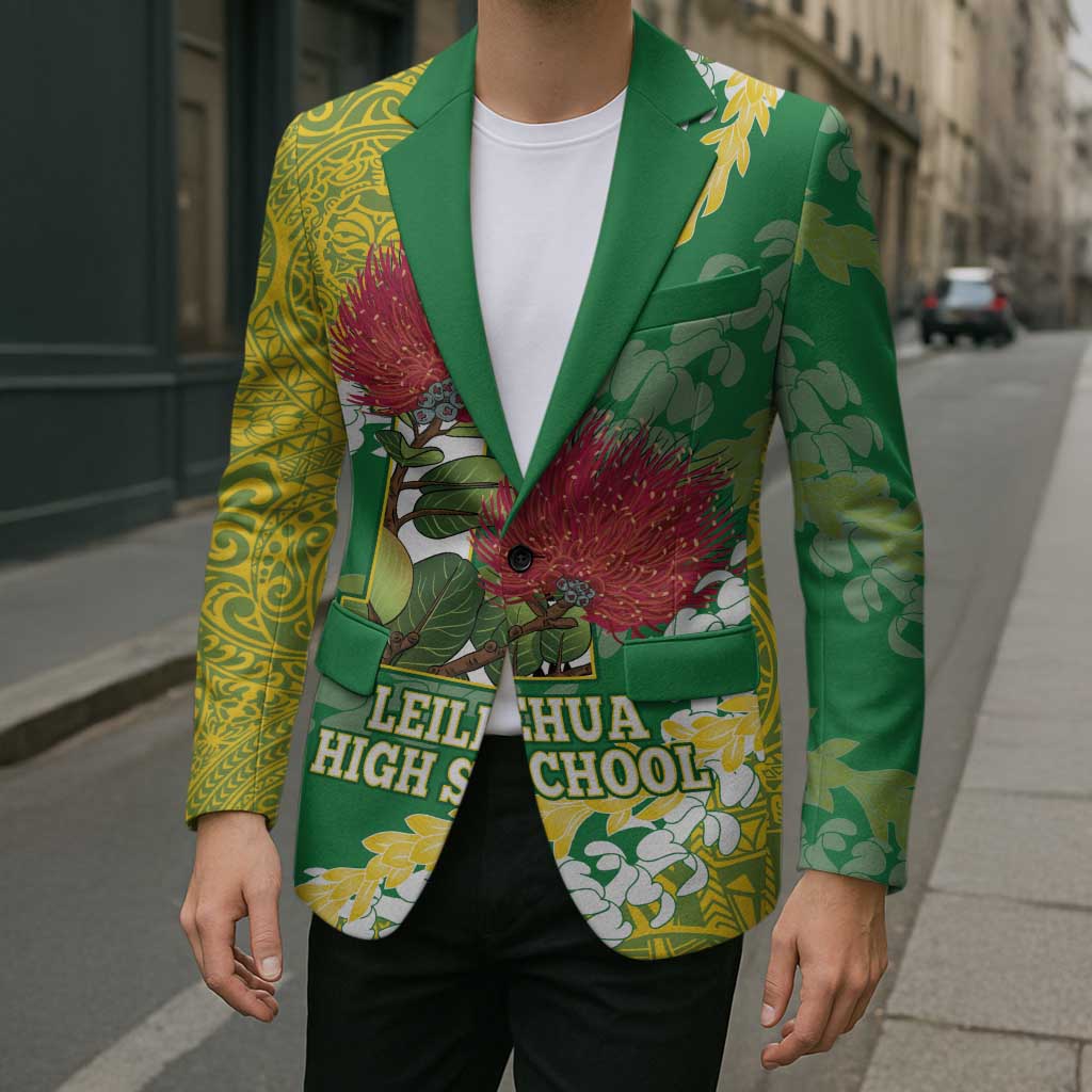 Personalized Leilehua Hawaii High School Blazer Puakenikeni Lei Hawaiian Pattern LT14 - Polynesian Pride