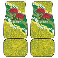 Personalized Leilehua Hawaii High School Car Mats Puakenikeni Lei Hawaiian Pattern LT14 - Polynesian Pride