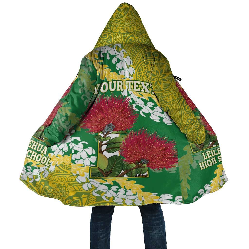 Personalized Leilehua Hawaii High School Cloak Puakenikeni Lei Hawaiian Pattern LT14 Unisex Green - Polynesian Pride