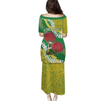 Personalized Leilehua Hawaii High School Family Matching Puletasi and Hawaiian Shirt Puakenikeni Lei Hawaiian Pattern - Polynesian Pride