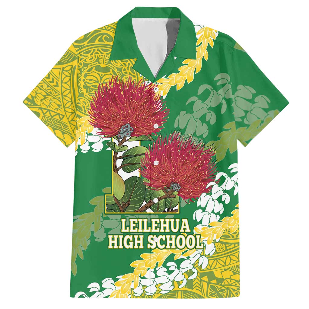 Personalized Leilehua Hawaii High School Hawaiian Shirt Puakenikeni Lei Hawaiian Pattern - Polynesian Pride