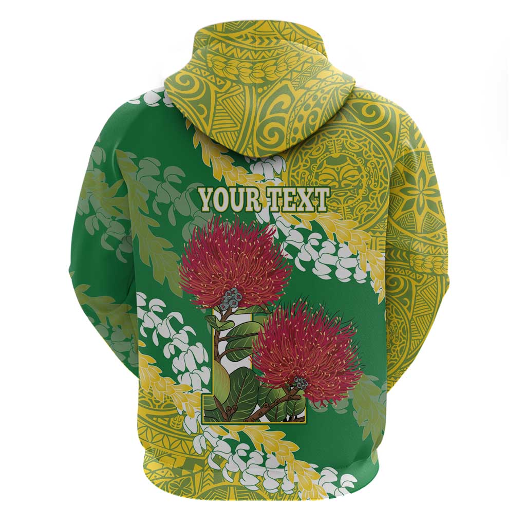 Personalized Leilehua Hawaii High School Hoodie Puakenikeni Lei Hawaiian Pattern LT14 - Polynesian Pride