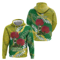 Personalized Leilehua Hawaii High School Hoodie Puakenikeni Lei Hawaiian Pattern LT14 - Polynesian Pride
