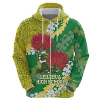 Personalized Leilehua Hawaii High School Hoodie Puakenikeni Lei Hawaiian Pattern LT14 - Polynesian Pride