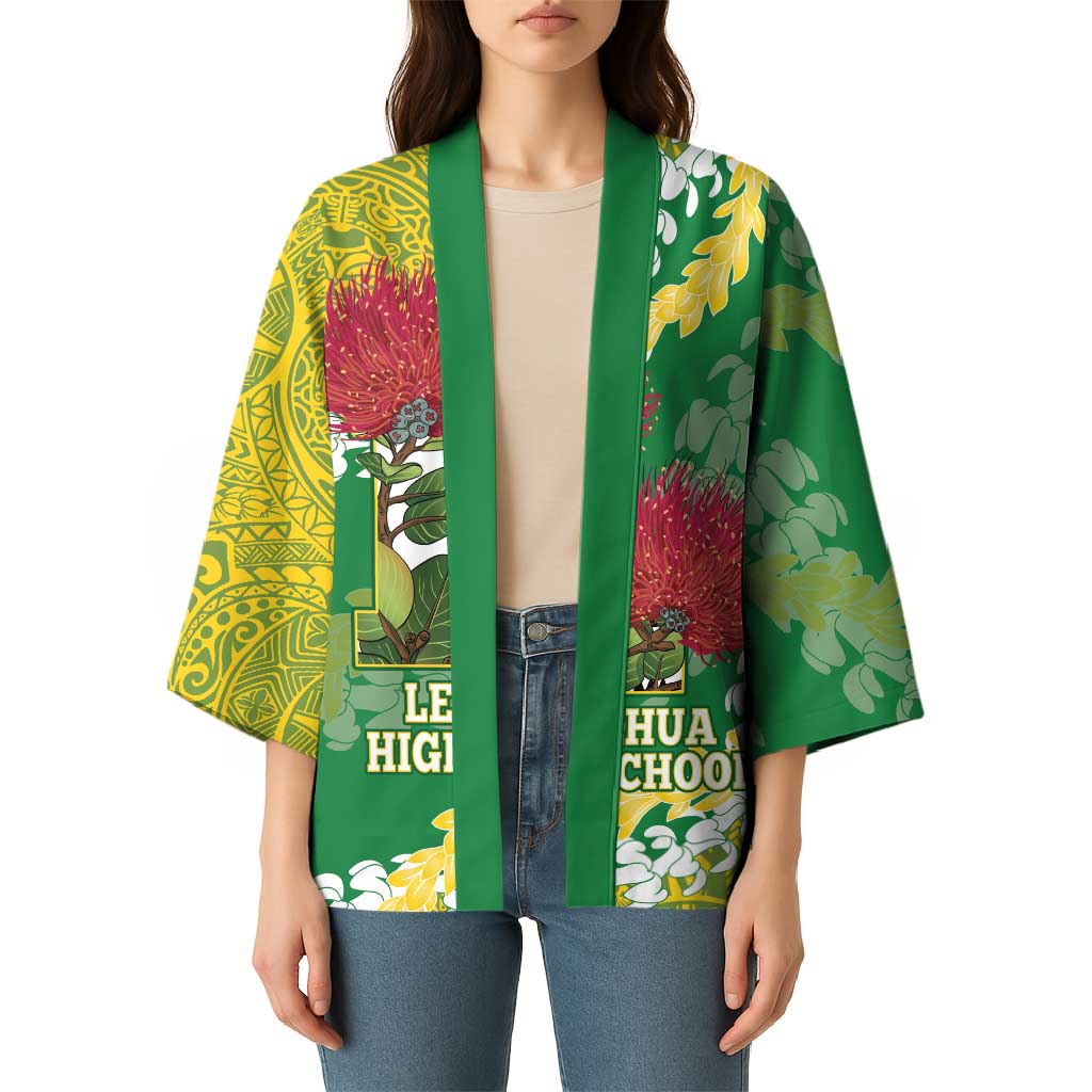 Personalized Leilehua Hawaii High School Kimono Puakenikeni Lei Hawaiian Pattern LT14 - Polynesian Pride
