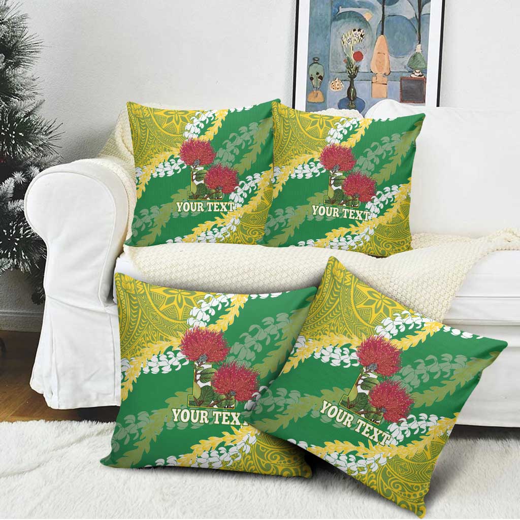 Personalized Leilehua Hawaii High School Pillow Cover Puakenikeni Lei Hawaiian Pattern LT14 - Polynesian Pride