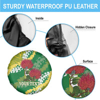 Personalized Leilehua Hawaii High School Spare Tire Cover Puakenikeni Lei Hawaiian Pattern - Polynesian Pride