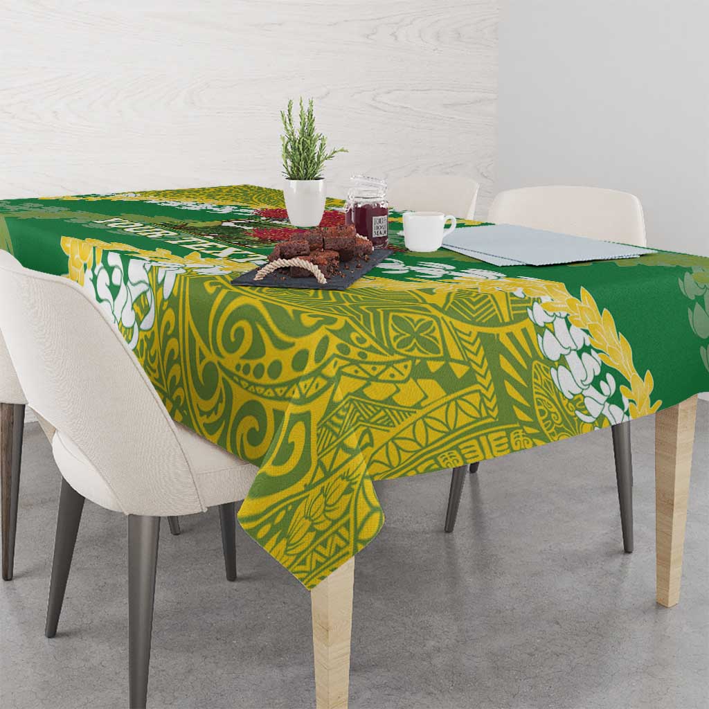 Personalized Leilehua Hawaii High School Tablecloth Puakenikeni Lei Hawaiian Pattern LT14 - Polynesian Pride