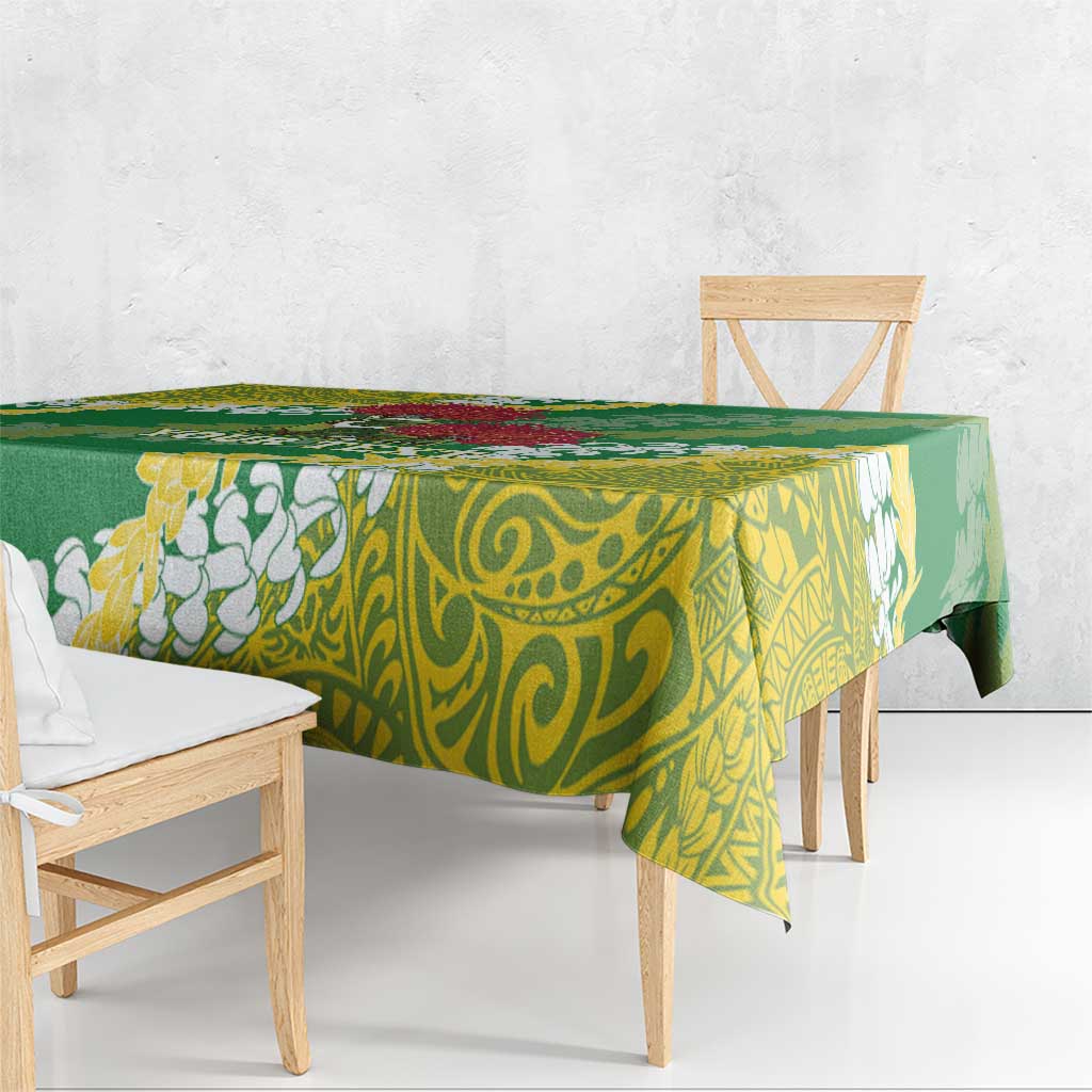 Personalized Leilehua Hawaii High School Tablecloth Puakenikeni Lei Hawaiian Pattern LT14 - Polynesian Pride