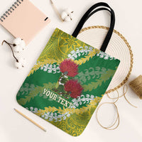Personalized Leilehua Hawaii High School Tote Bag Puakenikeni Lei Hawaiian Pattern - Polynesian Pride