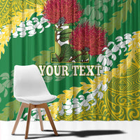 Personalized Leilehua Hawaii High School Window Curtain Puakenikeni Lei Hawaiian Pattern LT14 - Polynesian Pride
