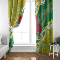 Personalized Leilehua Hawaii High School Window Curtain Puakenikeni Lei Hawaiian Pattern LT14 - Polynesian Pride