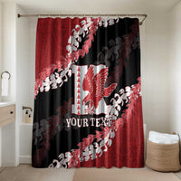 Personalized Kalani Hawaii High School Bathroom Set Puakenikeni Lei Hawaiian Pattern LT14 Shower Curtain Only Red - Polynesian Pride