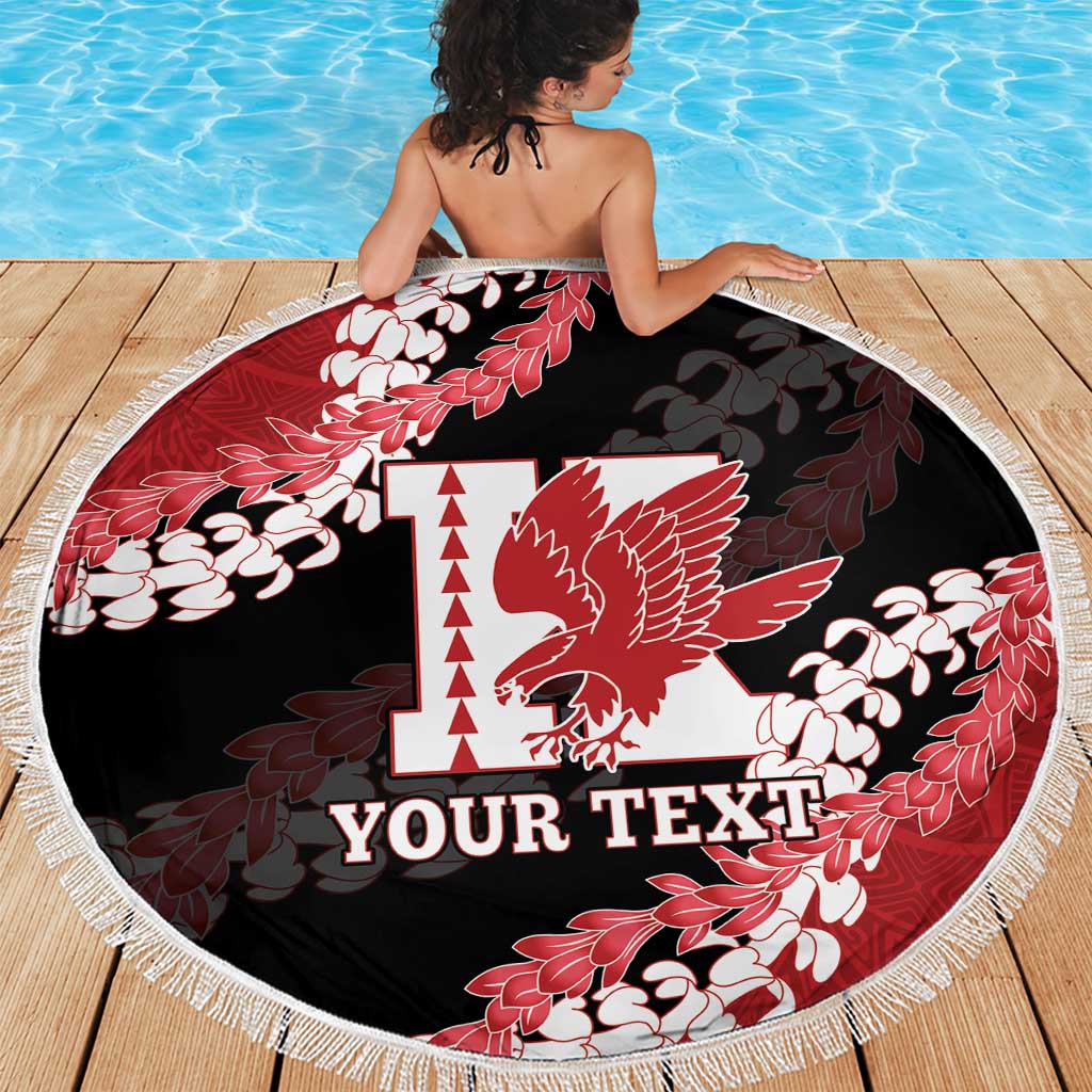 Personalized Kalani Hawaii High School Beach Blanket Puakenikeni Lei Hawaiian Pattern LT14 - Polynesian Pride