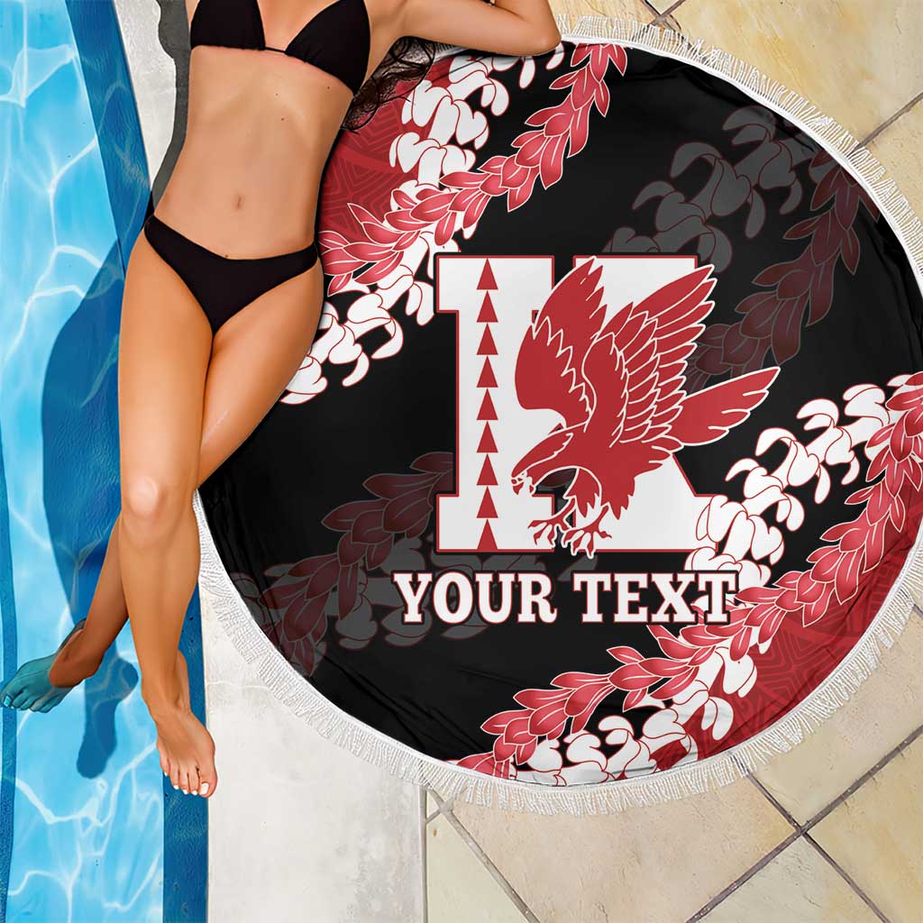 Personalized Kalani Hawaii High School Beach Blanket Puakenikeni Lei Hawaiian Pattern LT14 - Polynesian Pride