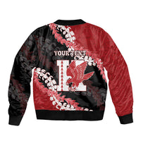 Personalized Kalani Hawaii High School Bomber Jacket Puakenikeni Lei Hawaiian Pattern LT14 - Polynesian Pride