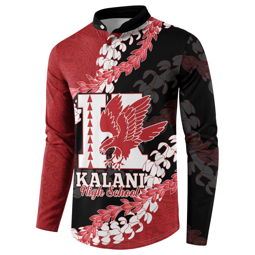 Personalized Kalani Hawaii High School Button Sweatshirt Puakenikeni Lei Hawaiian Pattern LT14 - Polynesian Pride