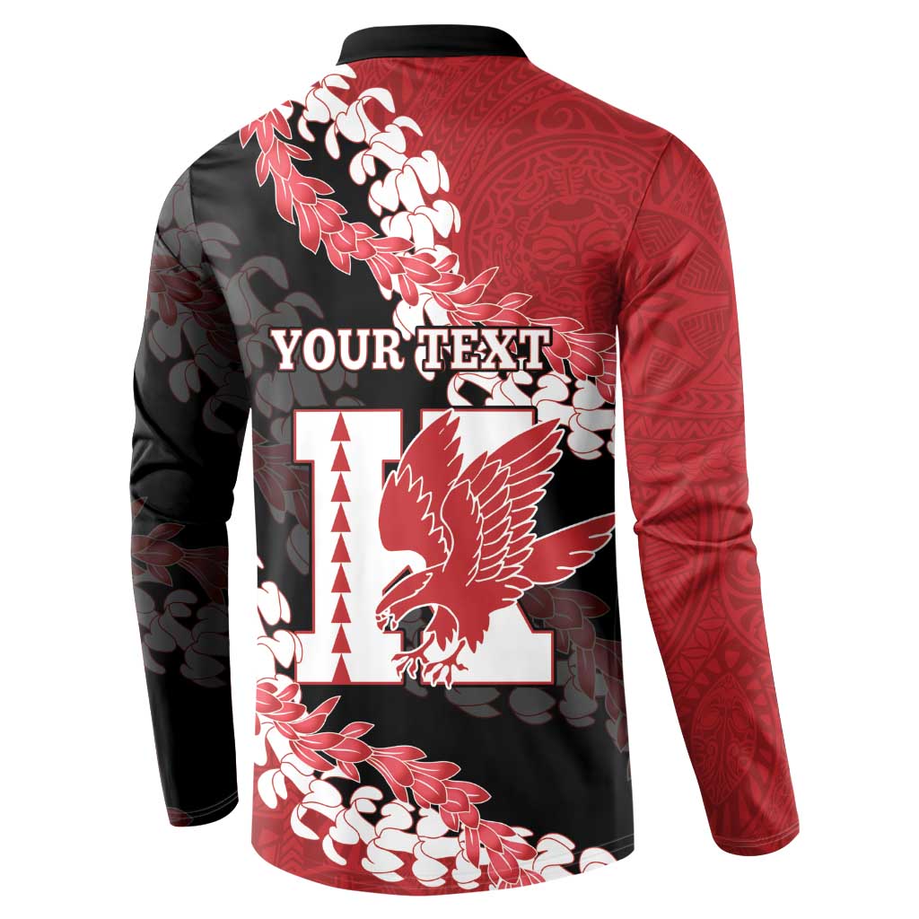 Personalized Kalani Hawaii High School Button Sweatshirt Puakenikeni Lei Hawaiian Pattern LT14 - Polynesian Pride