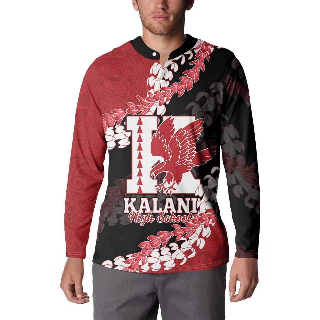 Personalized Kalani Hawaii High School Button Sweatshirt Puakenikeni Lei Hawaiian Pattern LT14 - Polynesian Pride