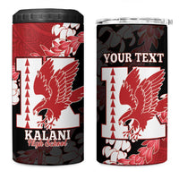 Personalized Kalani Hawaii High School 4 in 1 Can Cooler Tumbler Puakenikeni Lei Hawaiian Pattern LT14 One Size: 16 oz Red - Polynesian Pride