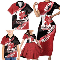 Personalized Kalani Hawaii High School Family Matching Short Sleeve Bodycon Dress and Hawaiian Shirt Puakenikeni Lei Hawaiian Pattern LT14 - Polynesian Pride