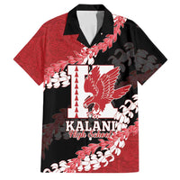 Personalized Kalani Hawaii High School Family Matching Short Sleeve Bodycon Dress and Hawaiian Shirt Puakenikeni Lei Hawaiian Pattern LT14 Dad's Shirt - Short Sleeve Red - Polynesian Pride
