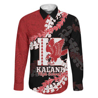 Personalized Kalani Hawaii High School Family Matching Short Sleeve Bodycon Dress and Hawaiian Shirt Puakenikeni Lei Hawaiian Pattern LT14 Dad's Shirt - Long Sleeve Red - Polynesian Pride