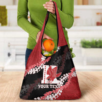Personalized Kalani Hawaii High School Grocery Bag Puakenikeni Lei Hawaiian Pattern LT14 - Polynesian Pride