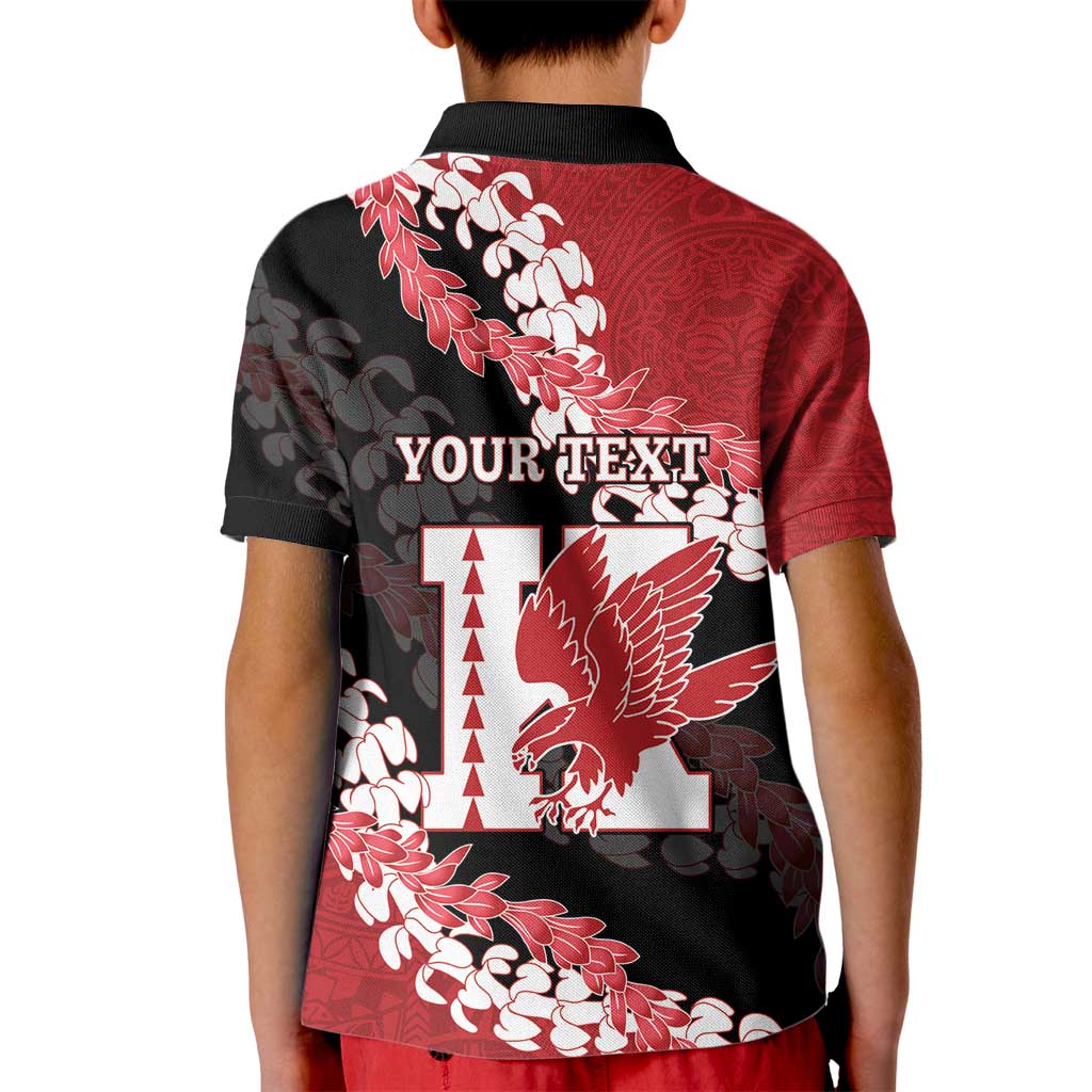 Personalized Kalani Hawaii High School Kid Polo Shirt Puakenikeni Lei Hawaiian Pattern - Polynesian Pride