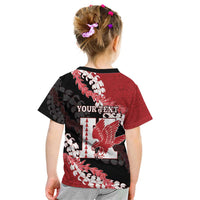 Personalized Kalani Hawaii High School Kid T Shirt Puakenikeni Lei Hawaiian Pattern - Polynesian Pride