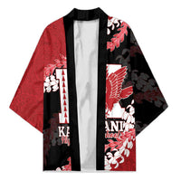 Personalized Kalani Hawaii High School Kimono Puakenikeni Lei Hawaiian Pattern LT14 Unisex Red - Polynesian Pride