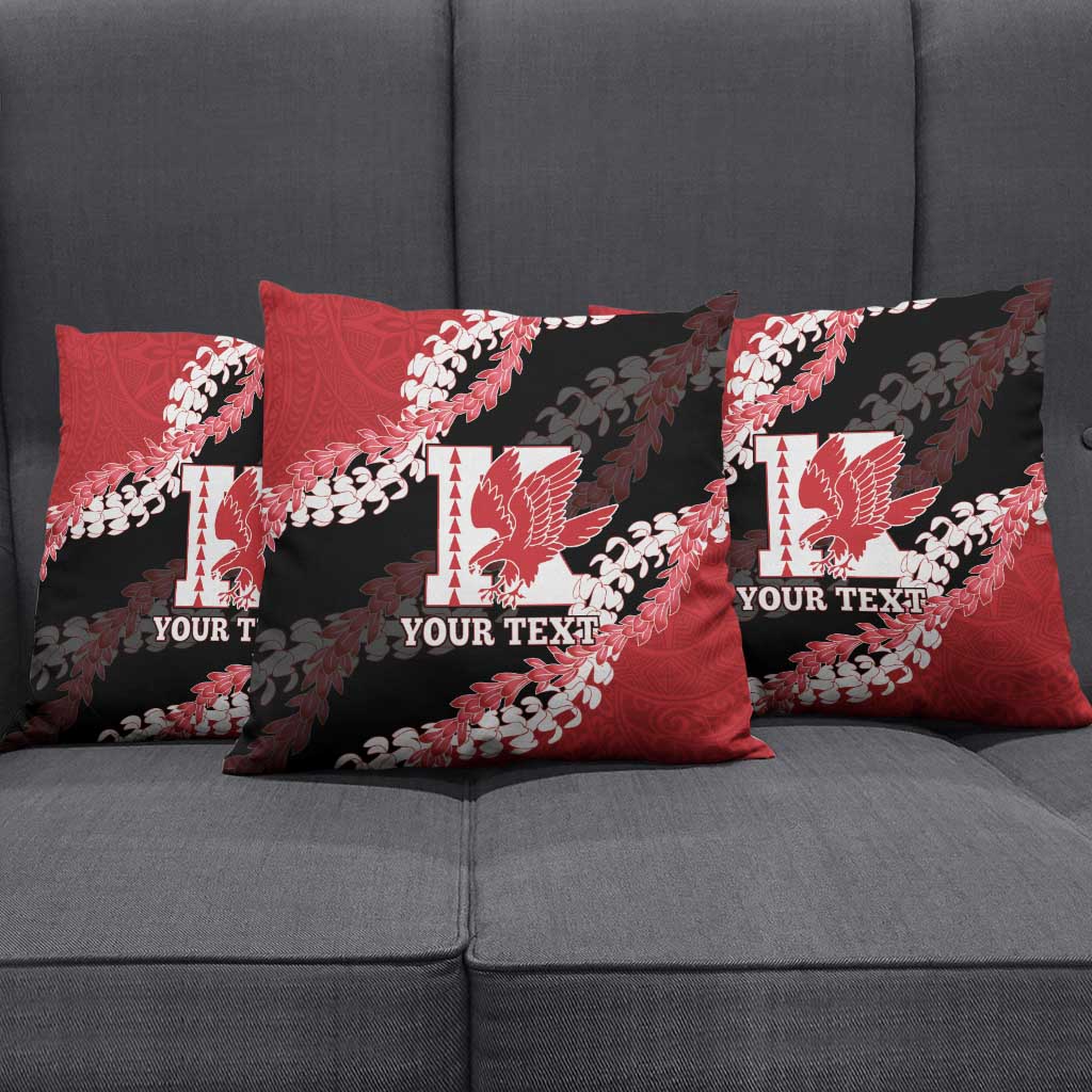 Personalized Kalani Hawaii High School Pillow Cover Puakenikeni Lei Hawaiian Pattern LT14 - Polynesian Pride