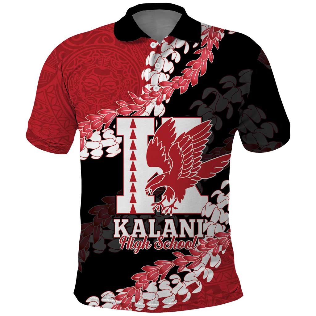 Personalized Kalani Hawaii High School Polo Shirt Puakenikeni Lei Hawaiian Pattern - Polynesian Pride
