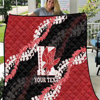 Personalized Kalani Hawaii High School Quilt Puakenikeni Lei Hawaiian Pattern LT14 Red - Polynesian Pride