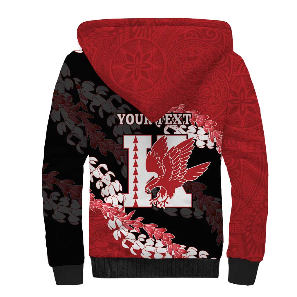 Personalized Kalani Hawaii High School Sherpa Hoodie Puakenikeni Lei Hawaiian Pattern LT14 - Polynesian Pride