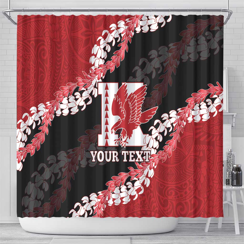 Personalized Kalani Hawaii High School Shower Curtain Puakenikeni Lei Hawaiian Pattern LT14 - Polynesian Pride